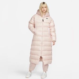 Women Nike Puffer Down Fill Parka Coat Therma Series Pink Black DH4081 601 L